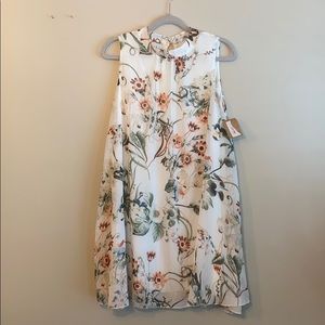 Floral chiffon sleeveless dress